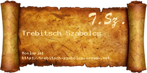 Trebitsch Szabolcs névjegykártya